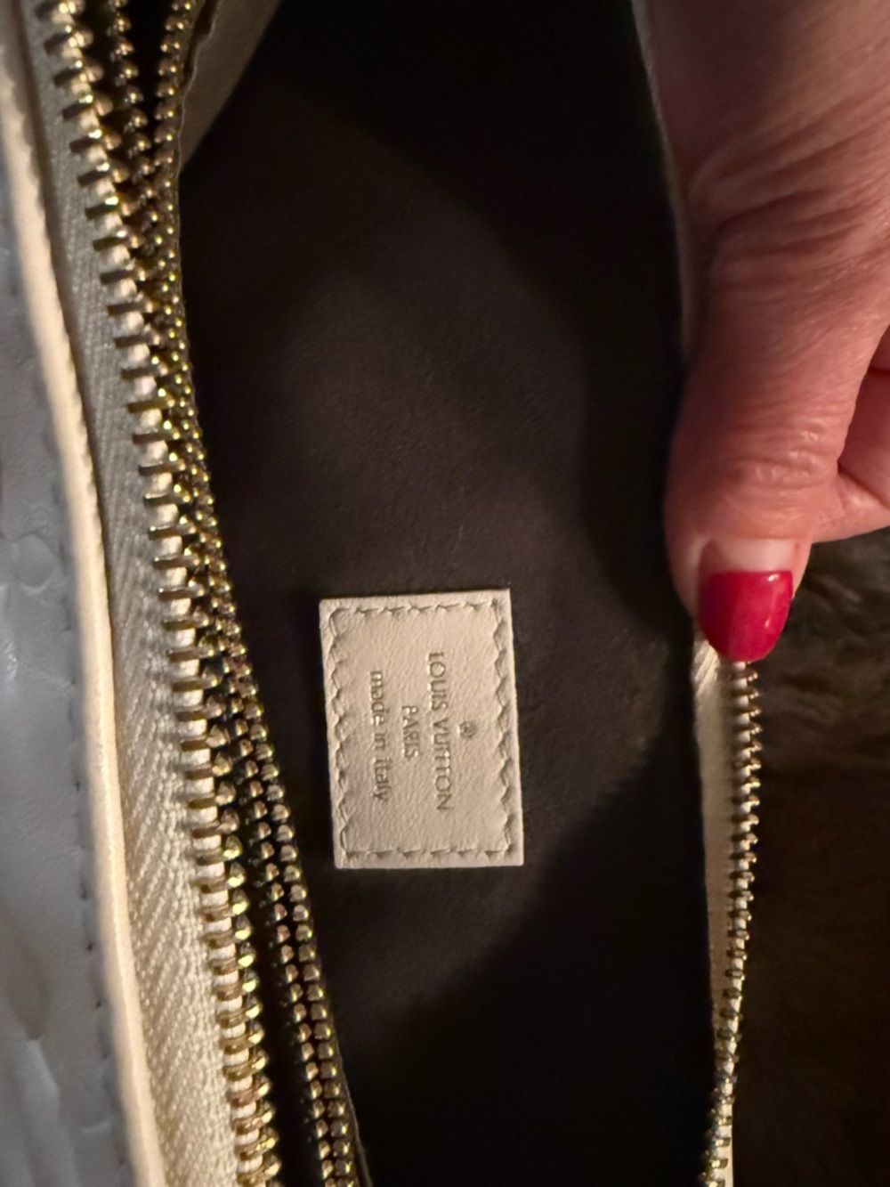 Louis Vuitton White Embossed Monogram Crossbody with Branded Strap - Picture 11 of 11